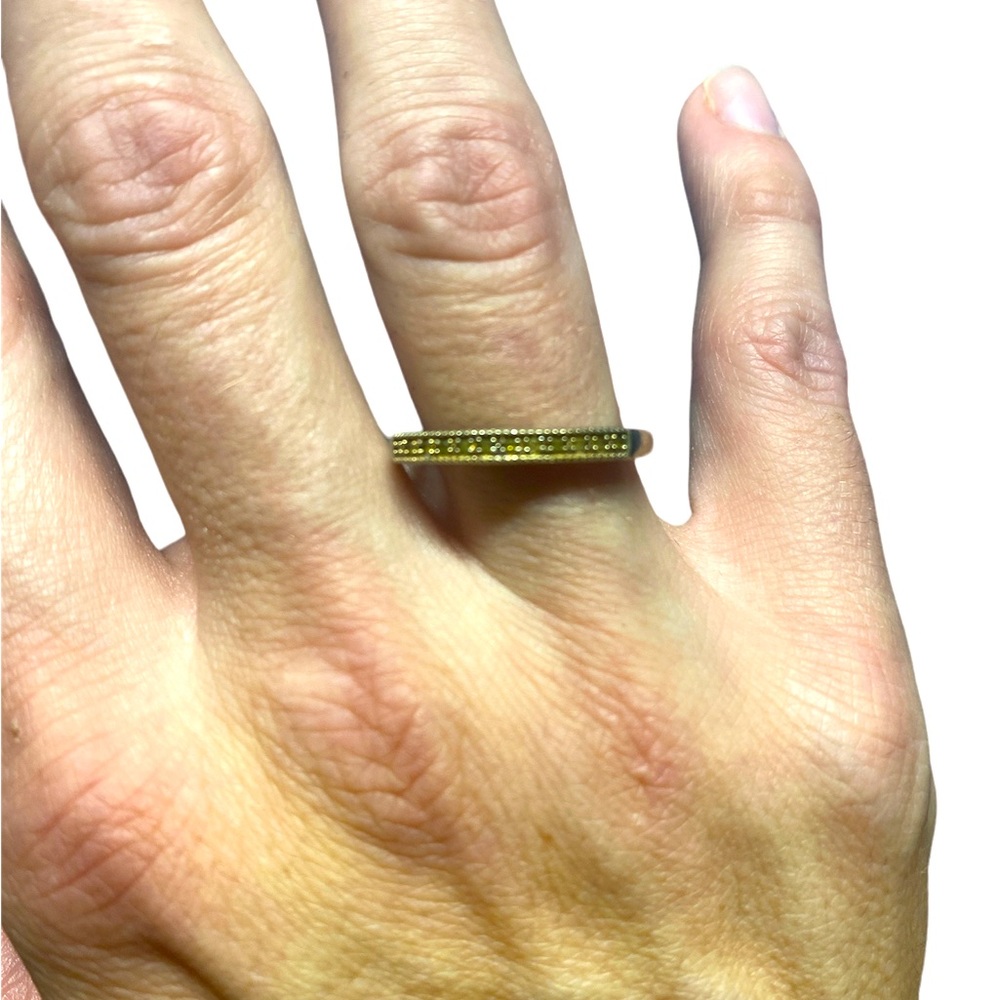 Sterling silver ring with yellow stones larger